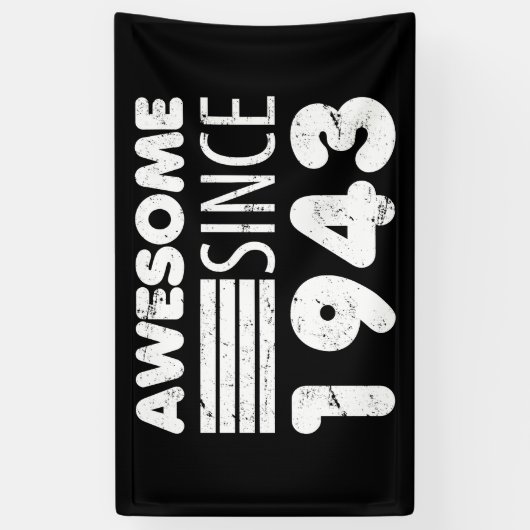 Geweldige sinds 1943 80e verjaardag spandoek (Verticaal)