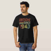 Geweldige sinds 1943 Retro geboren in 1943 T-shirt (Voorkant volledig)