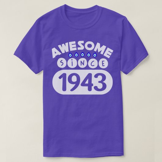 Geweldige sinds 1943 t-shirt (Design voorkant)