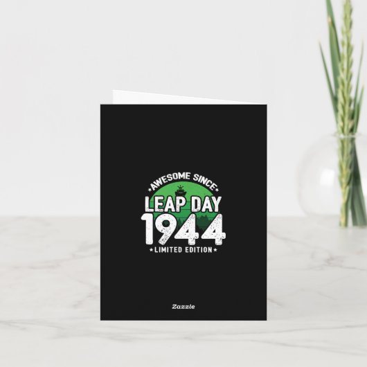 Geweldige sinds 1944 - Leap Day Leap Year Birthday Kaart (Achterkant)