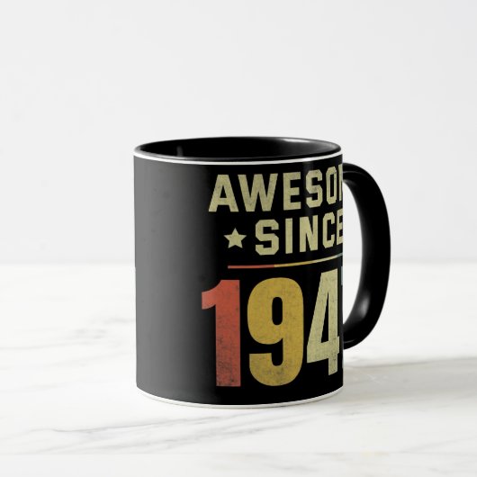 Geweldige sinds 1947 75e verjaardag Mannen met de  Mok (Voorkant rechts)