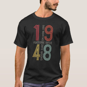 Geweldige sinds 1948 75e geboortedag 75 jaar oud R T-shirt