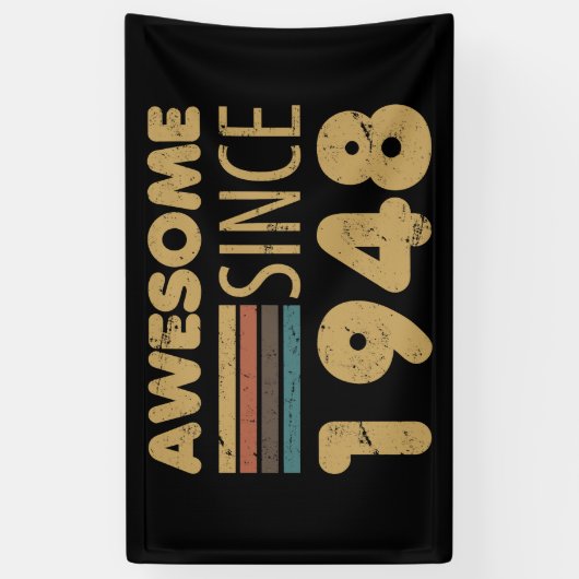 Geweldige sinds 1948 75e verjaardag spandoek (Verticaal)