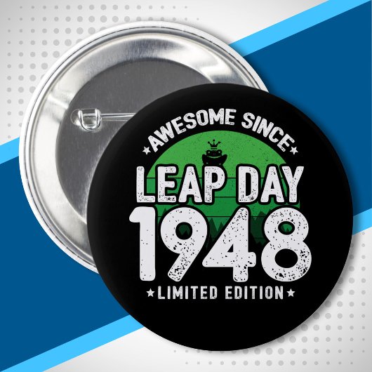 Geweldige sinds 1948 - Leap Day Leap Year Birthday Ronde Button 5,7 Cm