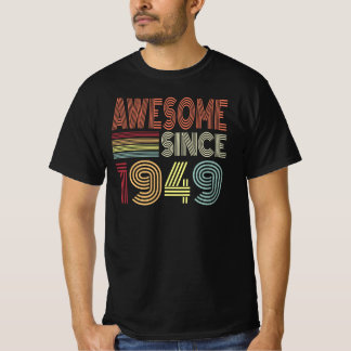 Geweldige sinds 1949 Retro geboren in 1949 T-shirt