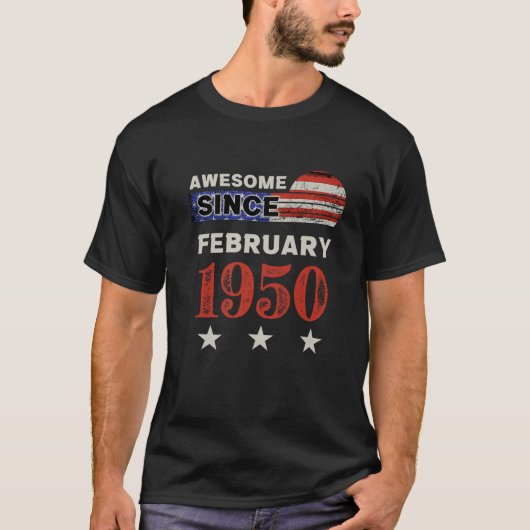 Geweldige sinds 1950  Amerikaanse vlag Klassieke f T-shirt (Voorkant)