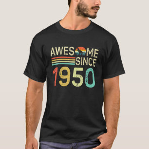 Geweldige sinds 1950 Vintage 72 zondagse cadeaus 7 T-shirt
