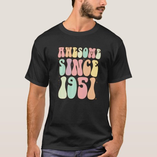 Geweldige sinds 1951 71 jaar oude vrouwen t-shirt (Voorkant)
