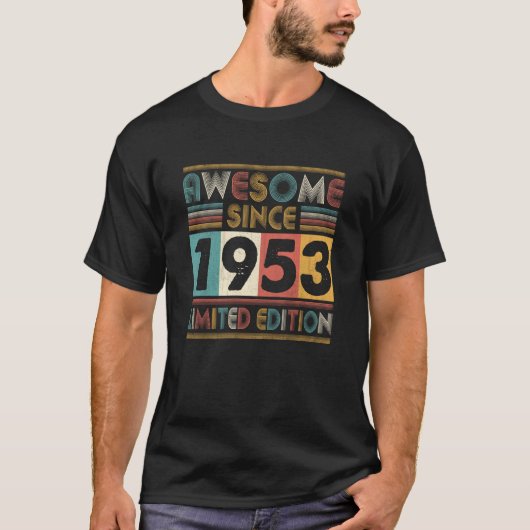 Geweldige sinds 1953 in 1953 70 jaar oud 70e jaar t-shirt (Voorkant)