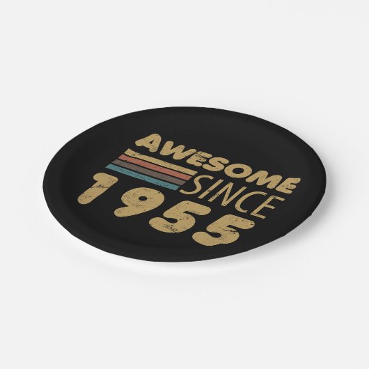 Geweldige sinds 1955 70e verjaardag papieren bordje (Gekanteld)