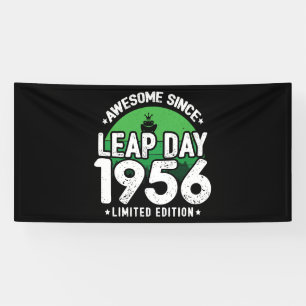 Geweldige sinds 1956 - Leap Day Leap Year Birthday Spandoek