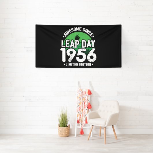 Geweldige sinds 1956 - Leap Day Leap Year Birthday Spandoek (Insitu)