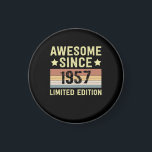 Geweldige sinds 1957 Retro 65 jaar oude verjaardag Magneet<br><div class="desc">1</div>