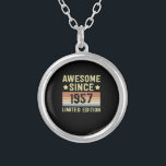 Geweldige sinds 1957 Retro 65 jaar oude verjaardag Zilver Vergulden Ketting<br><div class="desc">1</div>