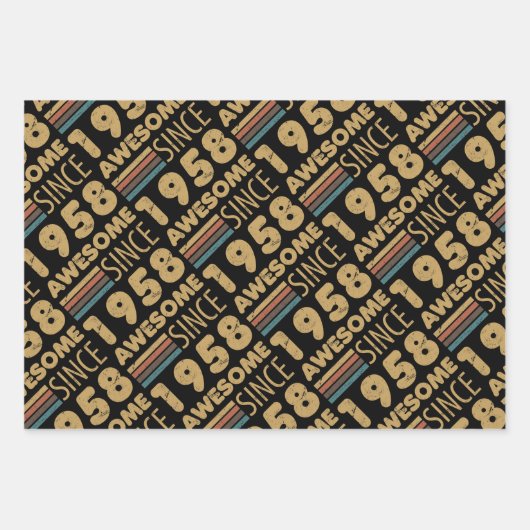 Geweldige sinds 1958 65e geboortedag inpakpapier vel (Voorkant 2)