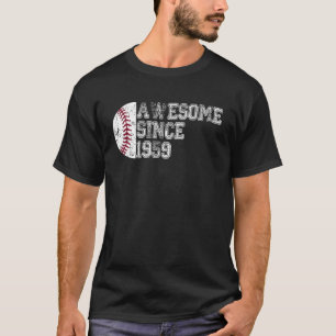 Geweldige Sinds 1959 64e Verjaardag Baseball 64 ja T-shirt