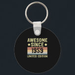 Geweldige sinds 1959 Retro Funny Birthday Party Sleutelhanger<br><div class="desc">s</div>