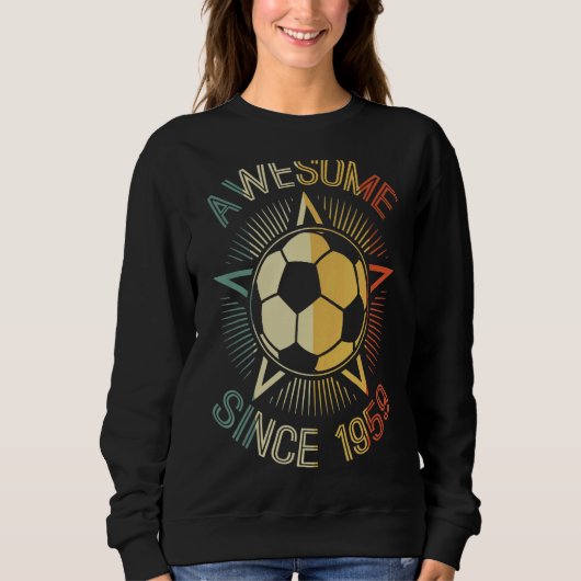 Geweldige sinds 1959 Voetbal de Dag van de Retro v Trui (Voorkant)