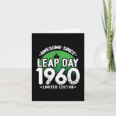 Geweldige sinds 1960 - Leap Day Leap Year Birthday Kaart (Voorkant)