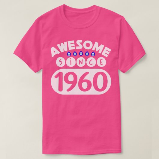 Geweldige sinds 1960 t-shirt (Design voorkant)
