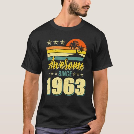 Geweldige sinds 1963  59e verjaardag van de geboor t-shirt (Voorkant)