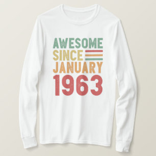 Geweldige sinds 1963 60e verjaardag  cadeau t-shirt