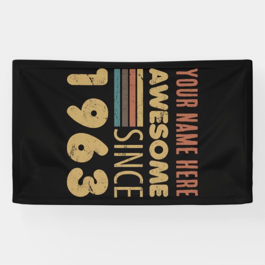 Geweldige sinds 1963 60e verjaardag spandoek (Horizontaal)