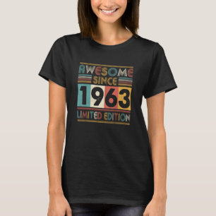Geweldige sinds 1963, gemaakt in 1963, 60 jaar oud t-shirt