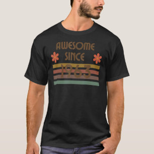 Geweldige sinds 1963 jaar oud vogelrecro t-shirt