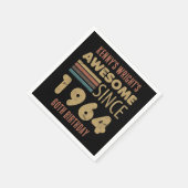 Geweldige sinds 1964 60e geboortedag servet (Hoek)