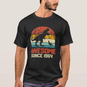 Geweldige sinds 1964 Retro Dinosaur Birthday T-shirt