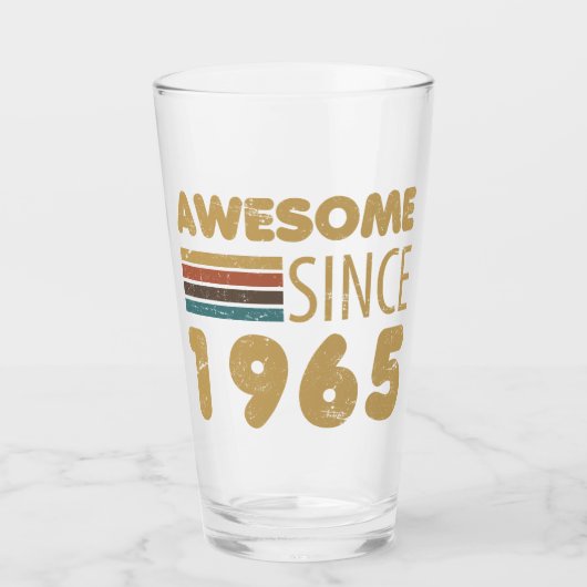 Geweldige sinds 1965 60e verjaardag glas (Voorkant)