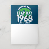 Geweldige sinds 1968 schrikkeljaardag feb 29 Verja Folie Wenskaart (Binnenlaag)