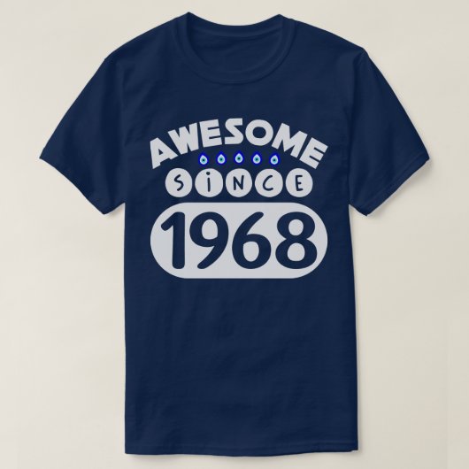 Geweldige sinds 1968 t-shirt (Design voorkant)