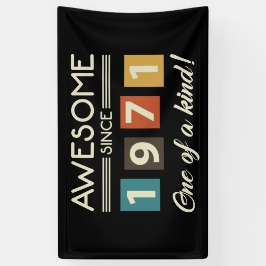 Geweldige sinds 1971, 50e verjaardag Retro Spandoek (Verticaal)