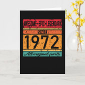 Geweldige sinds 1972: Birthday Gift Kaart (Gele Bloem)