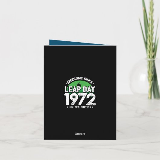 Geweldige sinds 1972 schrikkeljaar dag feb 29 Verj Kaart (Achterkant)