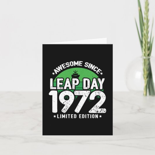 Geweldige sinds 1972 schrikkeljaar dag feb 29 Verj Kaart (Voorkant)