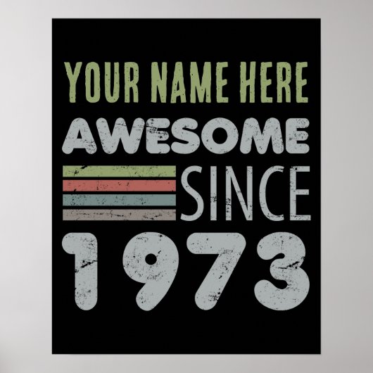 Geweldige sinds 1973 50e verjaardag poster (Voorkant)