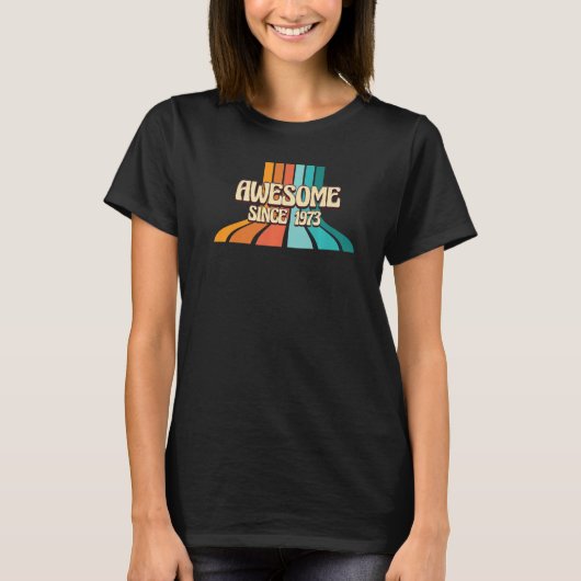 Geweldige sinds 1973 Retro  Birthday T-shirt (Voorkant)