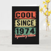 Geweldige sinds 1974: Birthday Gift Kaart (Gele Bloem)