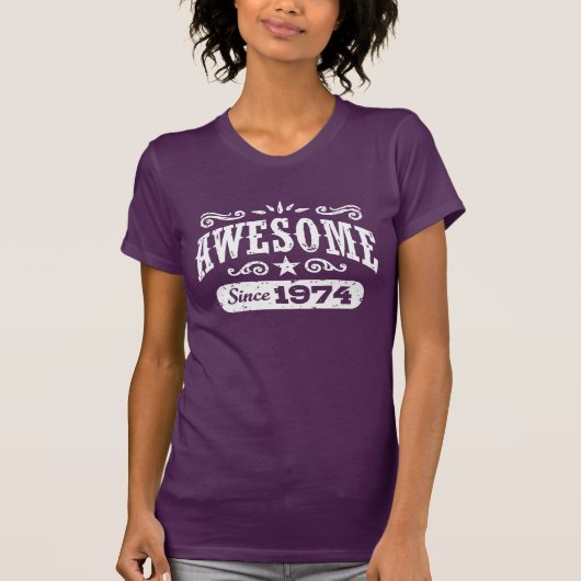 Geweldige sinds 1974 t-shirt (Voorkant)