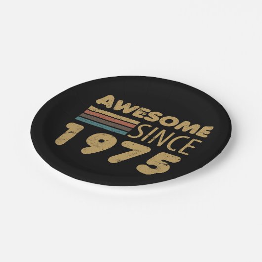 Geweldige sinds 1975 50ste verjaardag papieren bordje (Gekanteld)