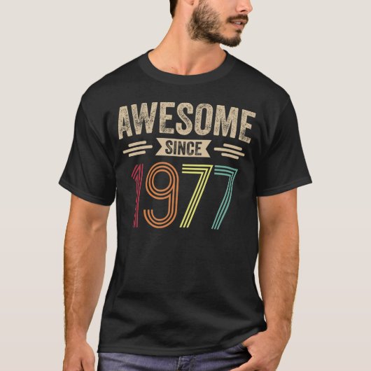 Geweldige sinds 1977 Retro Vintage T-shirt (Voorkant)