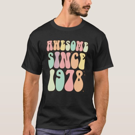 Geweldige sinds 1978 44 jaar t-shirt (Voorkant)
