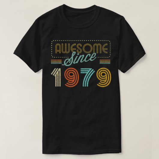 Geweldige sinds 1979 geboortejaar t-shirt (Design voorkant)