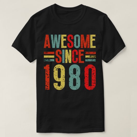 Geweldige sinds 1980 29 t-shirt (Design voorkant)