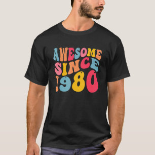 Geweldige sinds 1980 42 jaar oud Retro 42e T-shirt