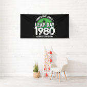 Geweldige sinds 1980 - Leap Day Leap Year Birthday Spandoek (Insitu)