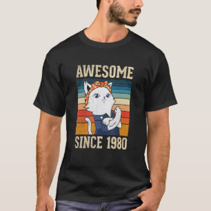 Geweldige sinds 1980  vrouwen 43 jaar t-shirt